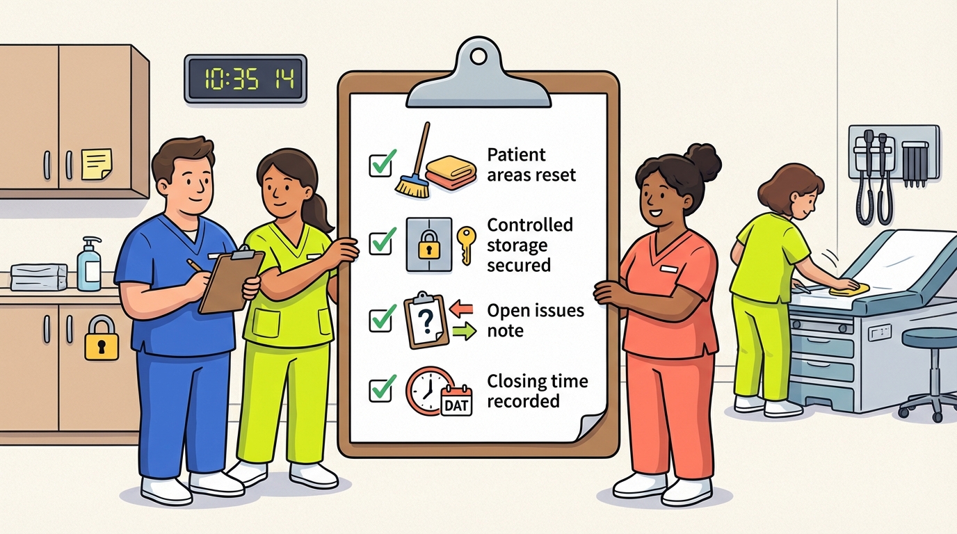 Clinic Closing Checklist — Healthcare