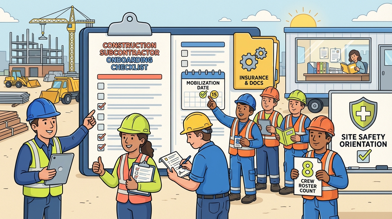 Construction Subcontractor Onboarding Checklist — Construction