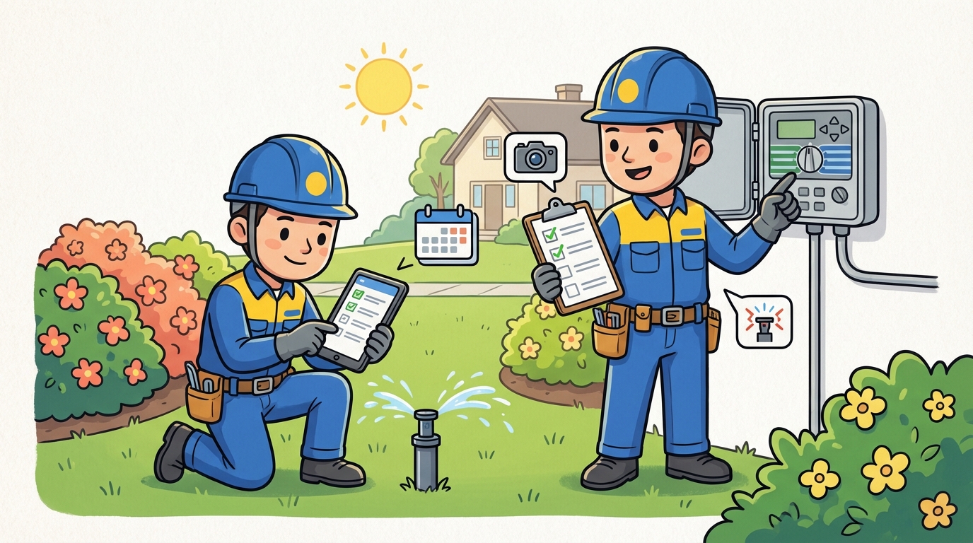 Irrigation Service Visit Checklist — Field Service