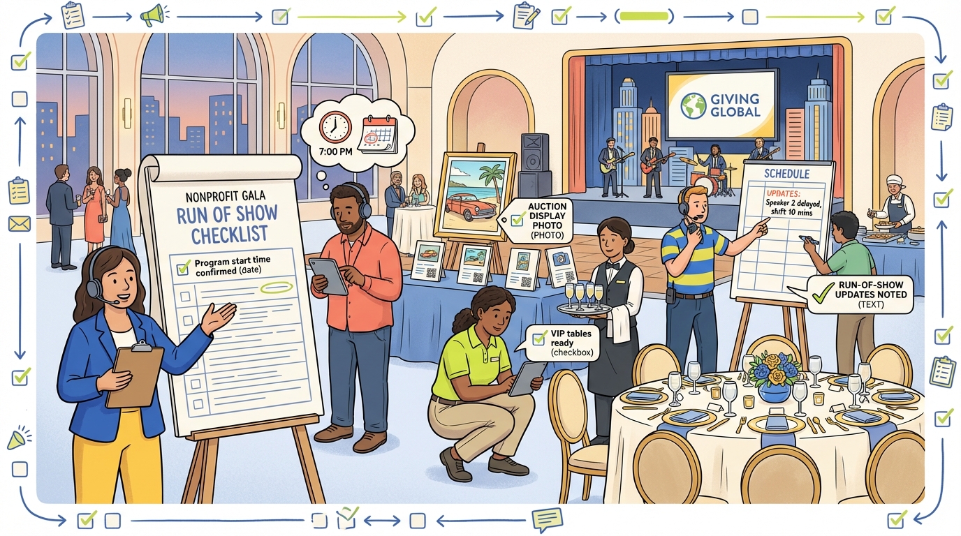 Nonprofit Gala Run of Show Checklist — Events