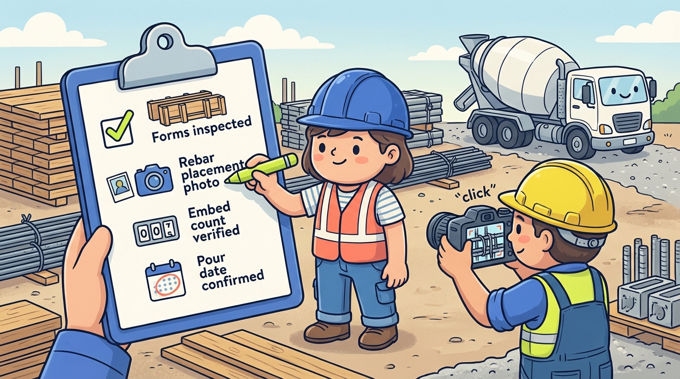 Pre-Pour Concrete Inspection Checklist — Construction
