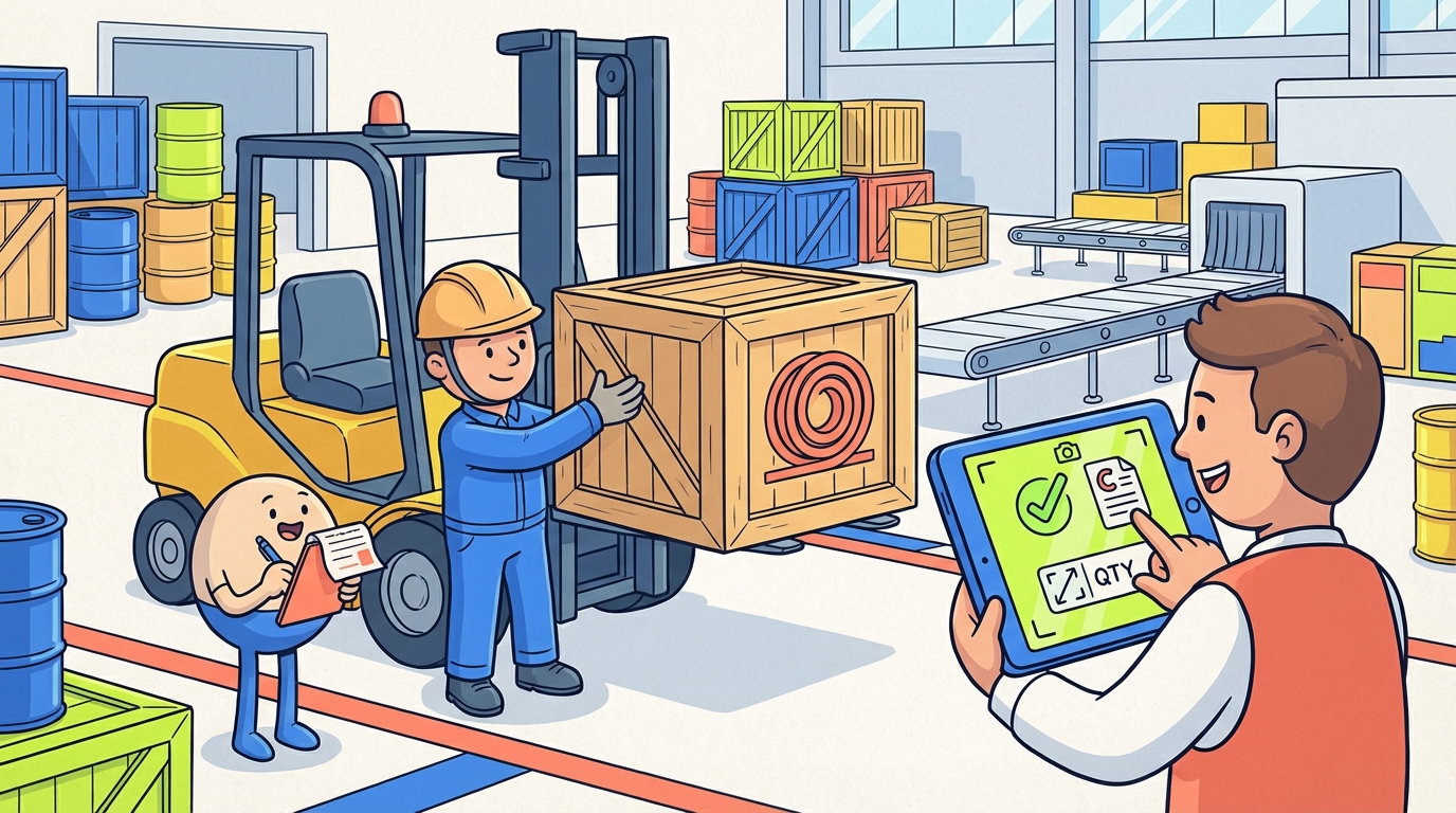 Raw Material Receiving Checklist — Manufacturing