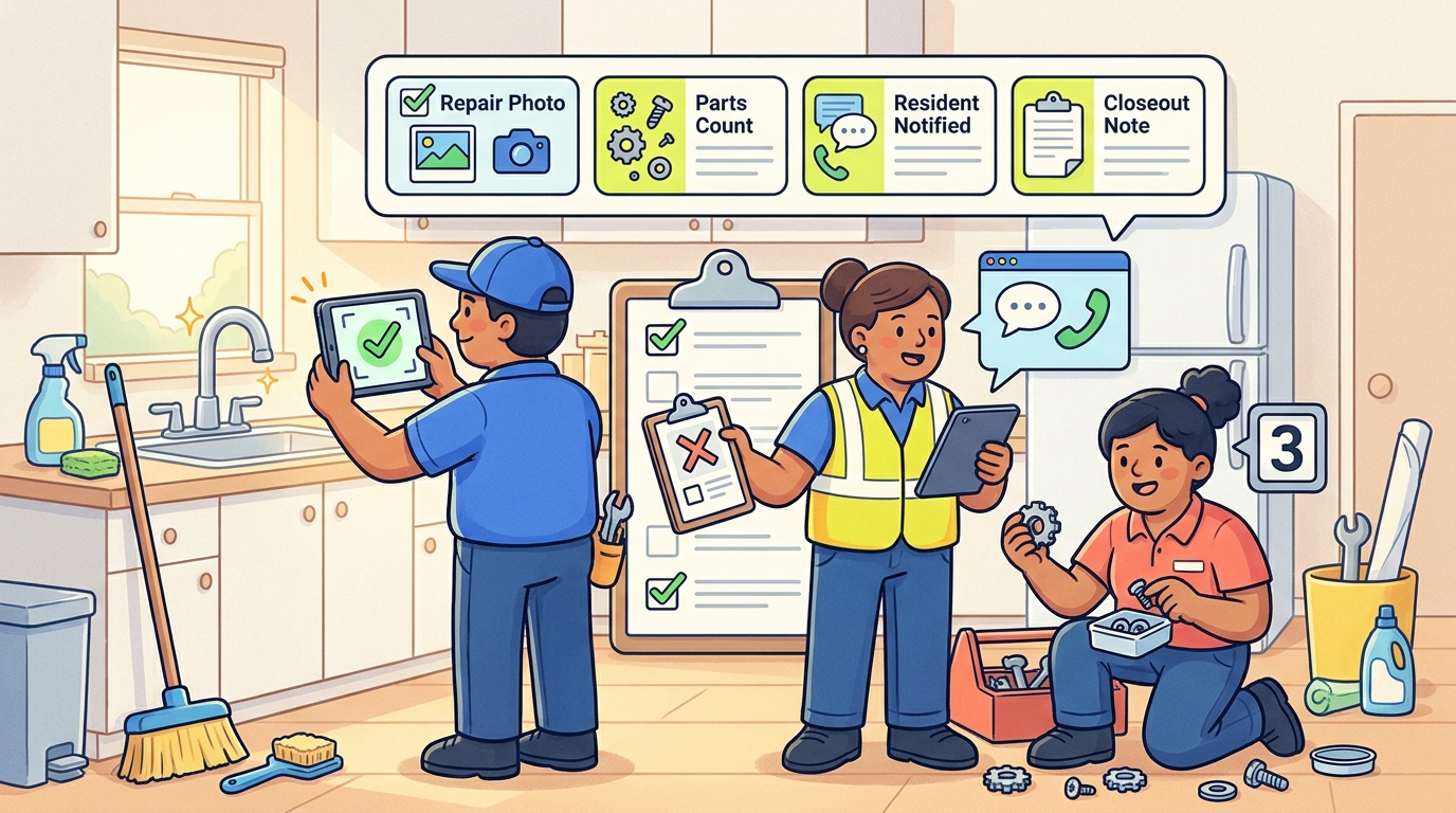 Resident Work Order Closeout Checklist — Property Management