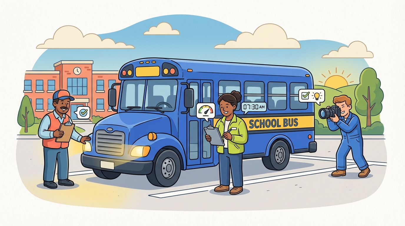 School Bus Pretrip Checklist — Education