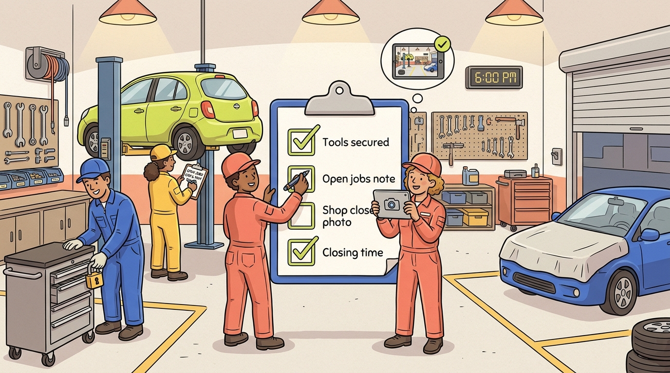 Shop Closing Checklist — Automotive & Fleet
